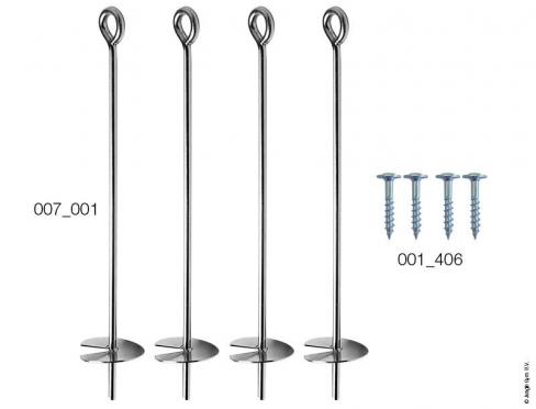 Screw-in ground anchors (4x)
