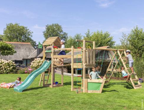Jungle Voyager | Wooden climbing frame with swings & climbing net