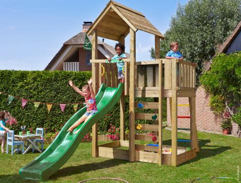 Jungle Mansion | Wooden climbing frame with slide