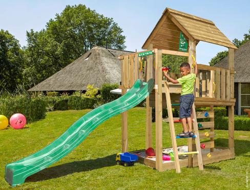 Jungle Cubby | Wooden climbing frame with slide