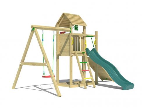 Jungle Cove | Tower playhouse with swing